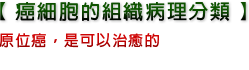 癌細胞的組織病理分類 